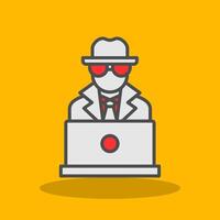 spyware Filled Shadow Icon vector