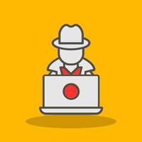 Hacker Filled Shadow Icon vector