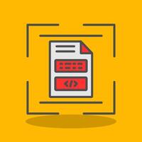 Document Scan Filled Shadow Icon vector