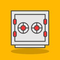 Safe Filled Shadow Icon vector