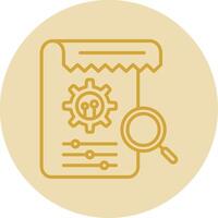 Research Line Yellow Circle Icon vector