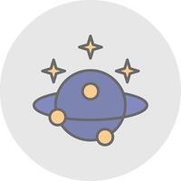 Astronomy Line Filled Light Icon vector