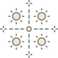 Firework Line Filled Light Icon vector