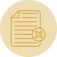 File Line Yellow Circle Icon vector