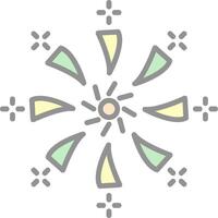 Firework Line Filled Light Icon vector