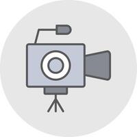 Camera Line Filled Light Icon vector