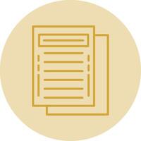 Task Line Yellow Circle Icon vector
