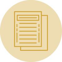 Task Line Yellow Circle Icon vector