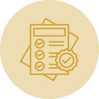 Notes Line Yellow Circle Icon vector