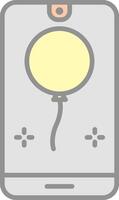 Mobile Line Filled Light Icon vector