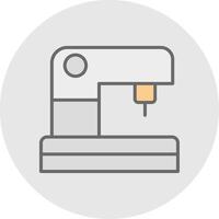 Sewing Machine Line Filled Light Icon vector