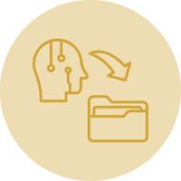 Transfer Line Yellow Circle Icon vector