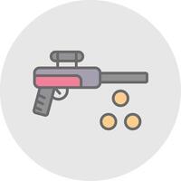 Paintbal Line Filled Light Icon vector