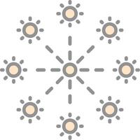 Firework Line Filled Light Icon vector