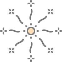 Firework Line Filled Light Icon vector