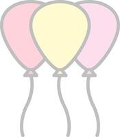 Baloon Line Filled Light Icon vector