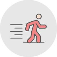 Running Line Filled Light Icon vector