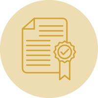 File Line Yellow Circle Icon vector