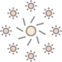 Firework Line Filled Light Icon vector