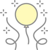 Baloon Line Filled Light Icon vector