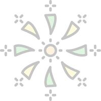 Firework Line Filled Light Icon vector