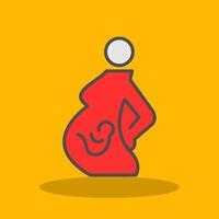 Pregnency Filled Shadow Icon vector