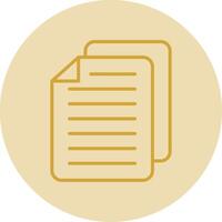 File Line Yellow Circle Icon vector