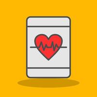 Heart Care Filled Shadow Icon vector