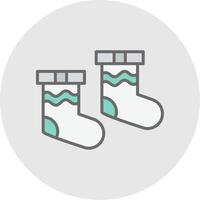 Socks Line Filled Light Icon vector