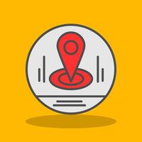Destination Filled Shadow Icon vector