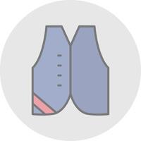 Waistcoat Line Filled Light Icon vector