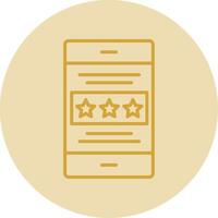 Rating Line Yellow Circle Icon vector