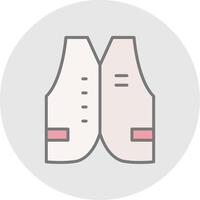 Vest Line Filled Light Icon vector