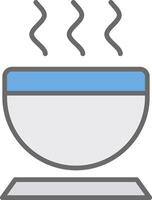 Bowl Line Filled Light Icon vector