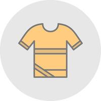 camisa línea lleno ligero icono vector