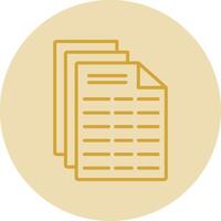 Files Line Yellow Circle Icon vector