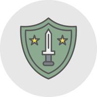 Shield Line Filled Light Icon vector