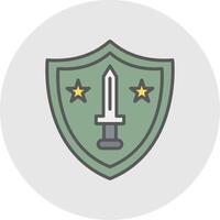 Shield Line Filled Light Icon vector