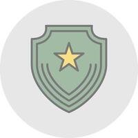 Badge Line Filled Light Icon vector