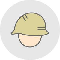 Helmet Line Filled Light Icon vector