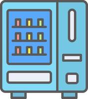 Vending Machine Line Filled Light Icon vector