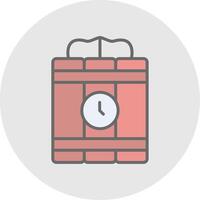 Dynamite Line Filled Light Icon vector