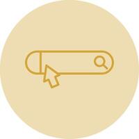 Search Line Yellow Circle Icon vector