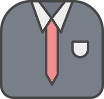 Working Suit Line Filled Light Icon vector