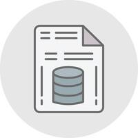 Data Line Filled Light Icon vector