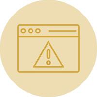 Access Denied Line Yellow Circle Icon vector