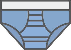 Underwear Line Filled Light Icon vector