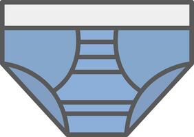 Underwear Line Filled Light Icon vector