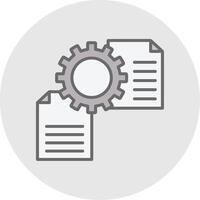 File Management Line Filled Light Icon vector