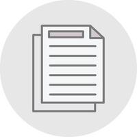 Document Line Filled Light Icon vector